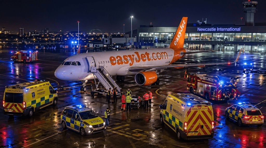 easyJet Flight U2238 Emergency Landing Newcastle
